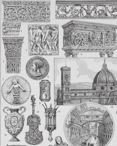 Renaissance italienne, Michel-Ange, Donatello et Cellini, planche 1930