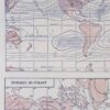 Climat du monde, isobares et isothermes, carte 1930