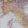 A13-9-italie Italie, carte historique en couleurs, planche 1930 – détail de la planche ancienne