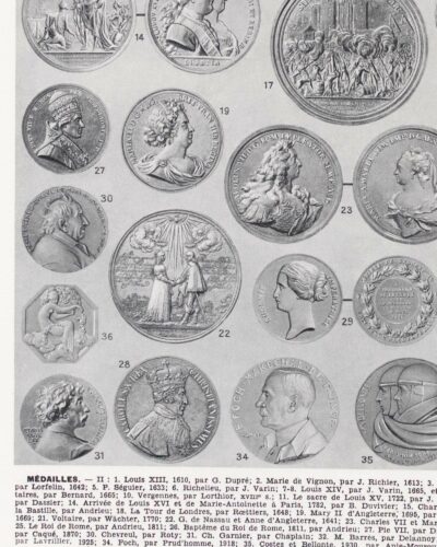Médailles européennes XIVe-XXe siècle, planche 1930