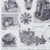 Moteurs industriels et motoculture, planche technique 1930 – détail de la planche ancienne