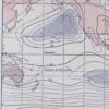 Climat du monde, isobares et isothermes, carte 1930