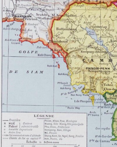 A14-5 Indochine française, cartes et économie, planche 1930