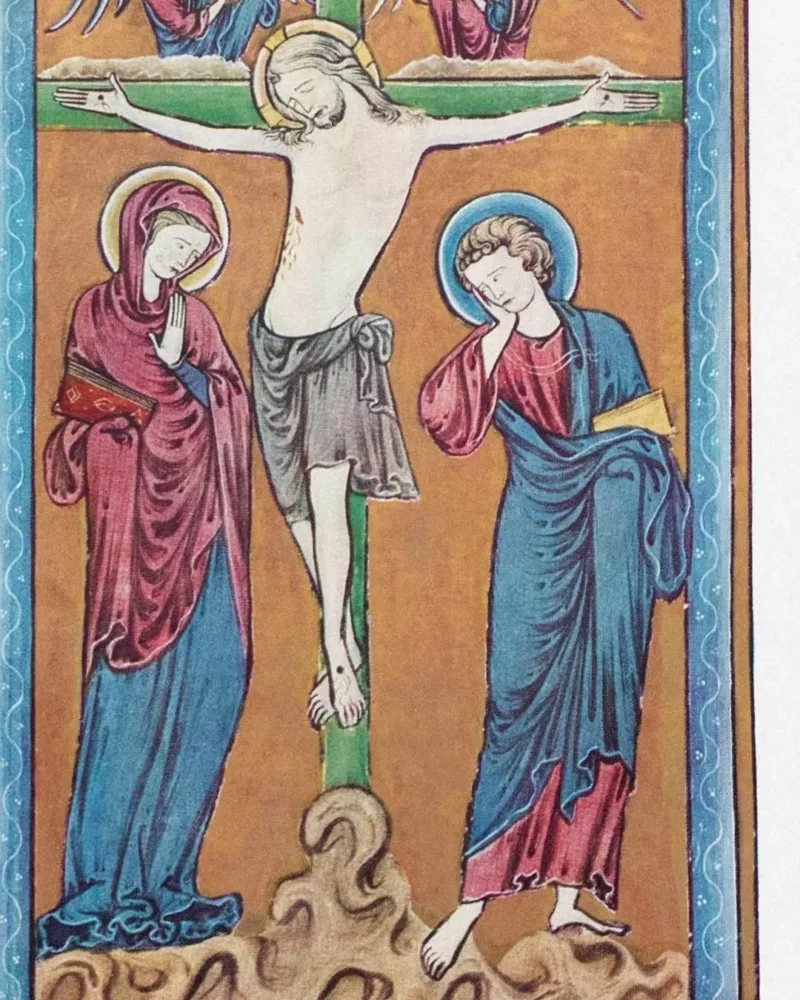 Miniatures médiévales XIIe-XVe siècle, planche 1930 – détail de la planche ancienne