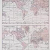 Climat du monde, isobares et isothermes, carte 1930 – verso du document ancien