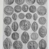 Sigillographie, 54 sceaux historiques, planche 1930 – verso du document ancien
