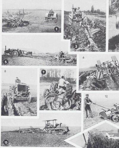 Moteurs industriels et motoculture, planche technique 1930