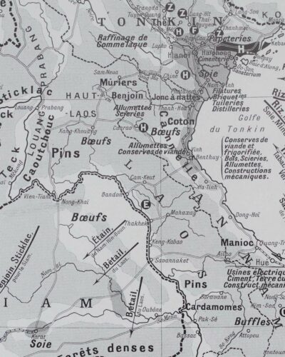 A22-4-1 Indochine française, cartes et économie, planche 1930