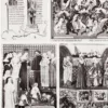 Miniatures médiévales XIIe-XVe siècle, planche 1930 – verso encadré en décoration murale