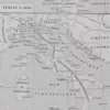 A22-7-1 Italie, carte historique en couleurs, planche 1930 – verso encadré en décoration murale