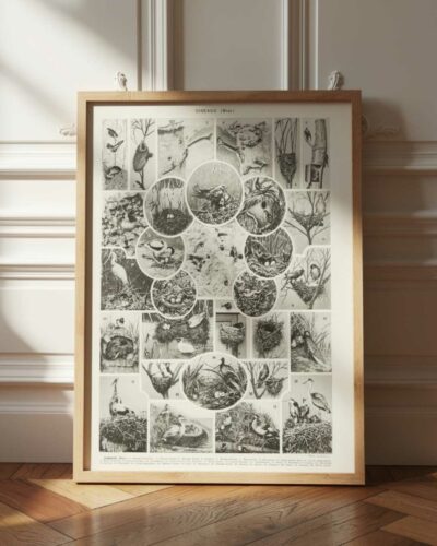 Oiseaux du monde, planche d’Adolphe Millot 1932