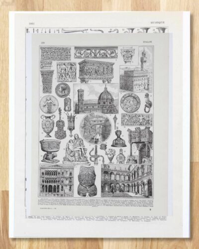 Renaissance italienne, Michel-Ange, Donatello et Cellini, planche 1930