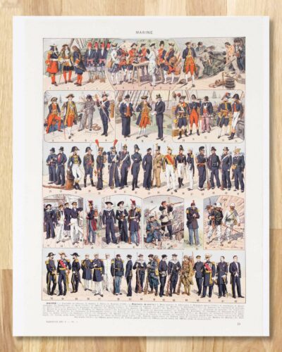 Marine française, uniformes 1690-1930, planche 1930
