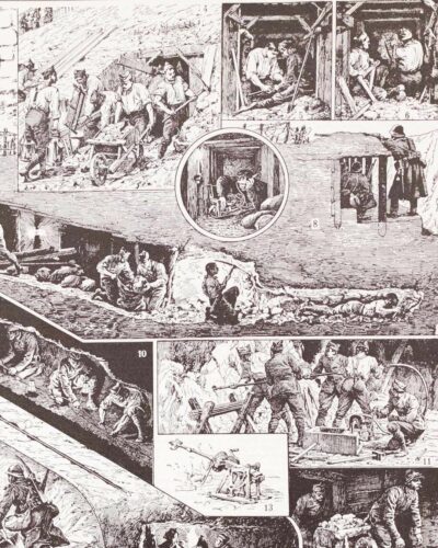 Guerre de mines terrestre et navale, planche 1930