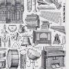 B14-1 Instruments de musique, planche originale 1930