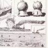 Guerre de mines terrestre et navale, planche 1930 – détail de la planche ancienne