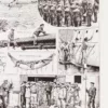 B22-1 Marine française, uniformes 1690-1930, planche 1930 – verso encadré en décoration murale