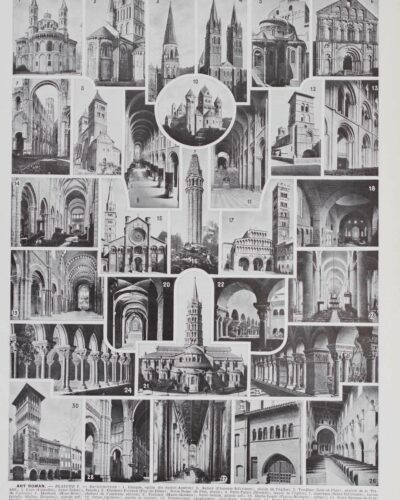Art roman, architecture et sculpture, planche 1930
