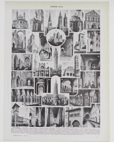 Art roman, architecture et sculpture, planche 1930