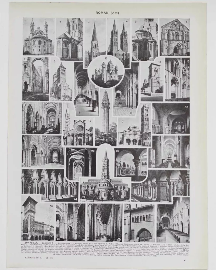 Art roman, architecture et sculpture, planche 1930