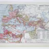Empire romain, carte historique et art romain, planche 1930 – planche ancienne entière
