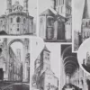 Art roman, architecture et sculpture, planche 1930 – détail de la planche ancienne