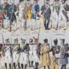 Infanterie française, quinze siècles d’uniformes, planche 1930 – détail de la planche ancienne