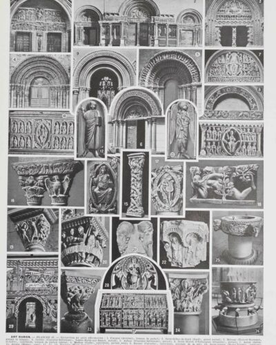 Art roman, architecture et sculpture, planche 1930