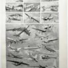 Aéronautique, aviation et ballons, planche originale 1948
