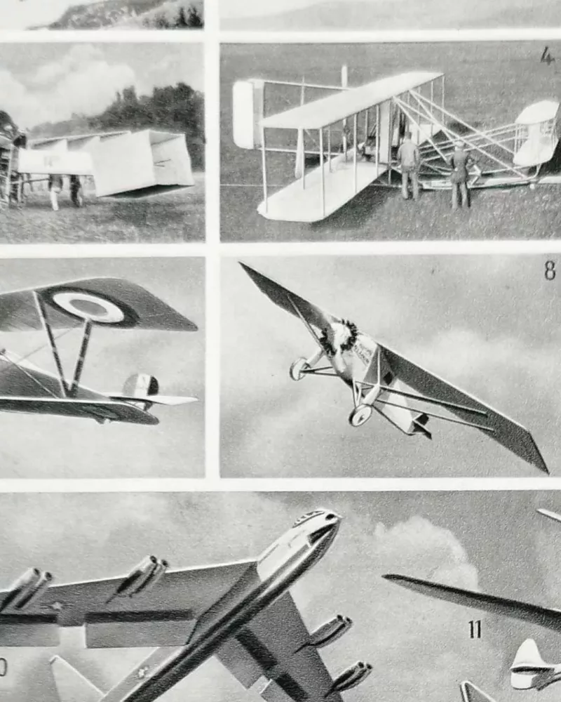 aeronautique-a13.jpg Aéronautique, aviation et ballons, planche originale 1948 – détail de la planche ancienne