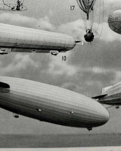 Aéronautique, aviation et ballons, planche originale 1948