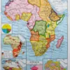 Afrique, carte politique et thématique 1948 – planche ancienne entière