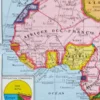 Afrique, carte politique et thématique 1948 – détail de la planche ancienne
