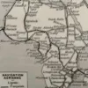 Afrique, carte politique et thématique 1948 – verso encadré en décoration murale