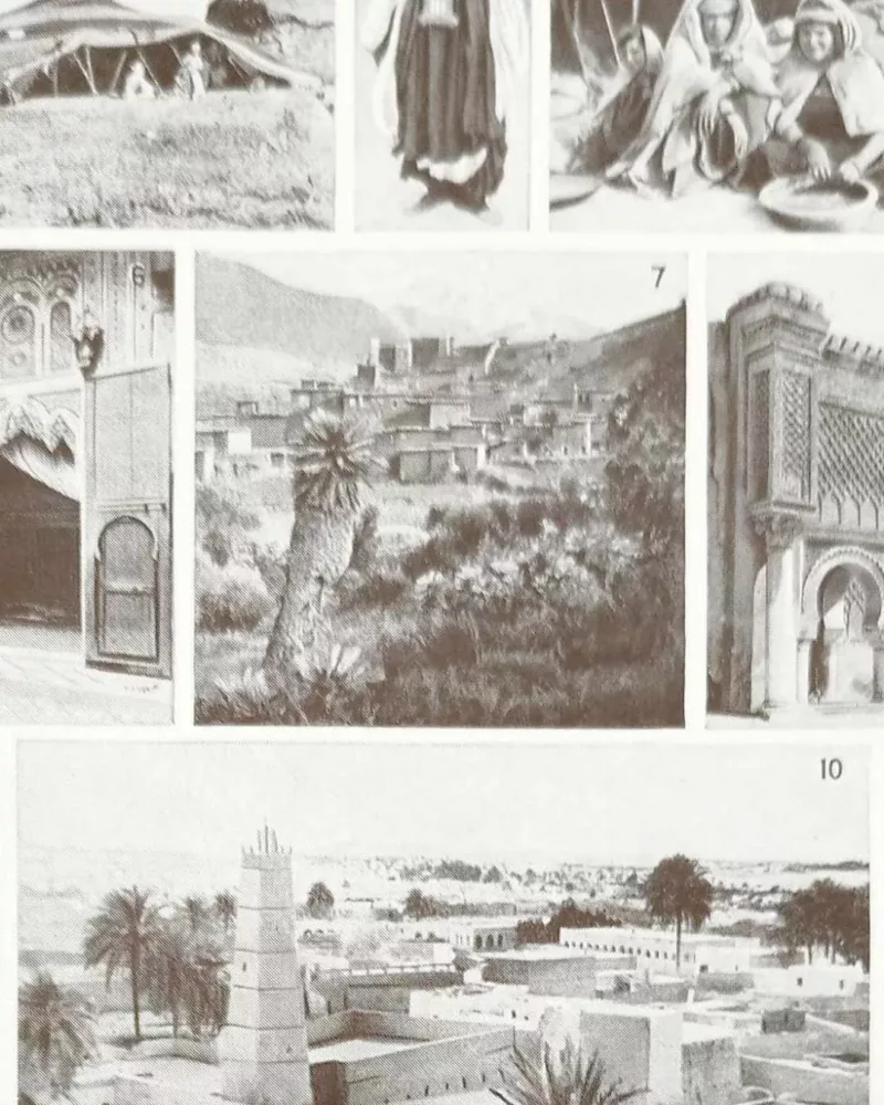 Afrique du Nord, carte politique et thématique 1948 – détail de la planche ancienne