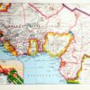Afrique occidentale française, carte ancienne 1948