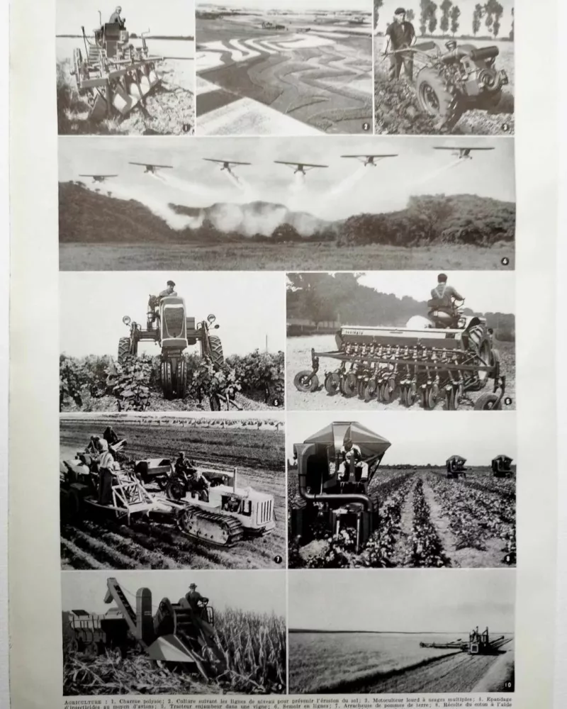agriculture-a11.jpg Afrique occidentale française, carte ancienne 1948 – planche ancienne entière