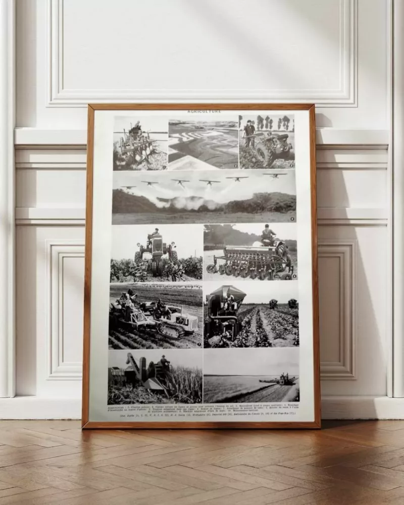 agriculture-a12.jpg Afrique occidentale française, carte ancienne 1948 – planche encadrée en décoration murale