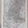 Carte ancienne Alpes, planche originale années 1930 – planche ancienne entière