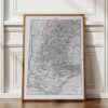 Carte ancienne Alpes, planche originale années 1930