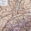 Carte ancienne Alpes, planche originale années 1930