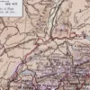 Carte ancienne Alpes, planche originale années 1930 – détail de la planche ancienne