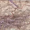 Carte ancienne Alpes, planche originale années 1930 – détail de la planche ancienne