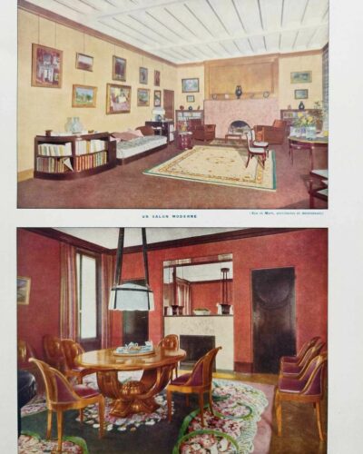 Ameublement et intérieurs modernes, planche décorative 1930