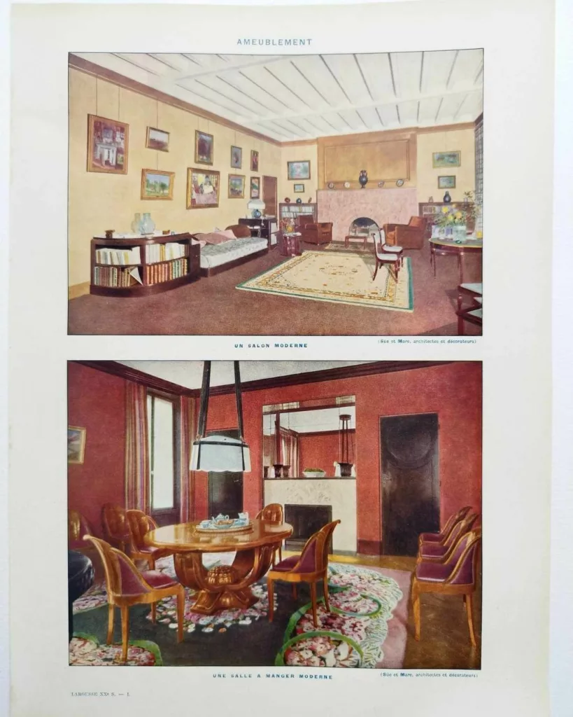 Ameublement et intérieurs modernes, planche décorative 1930