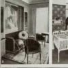 Ameublement et intérieurs modernes, planche décorative 1930 – verso encadré en décoration murale