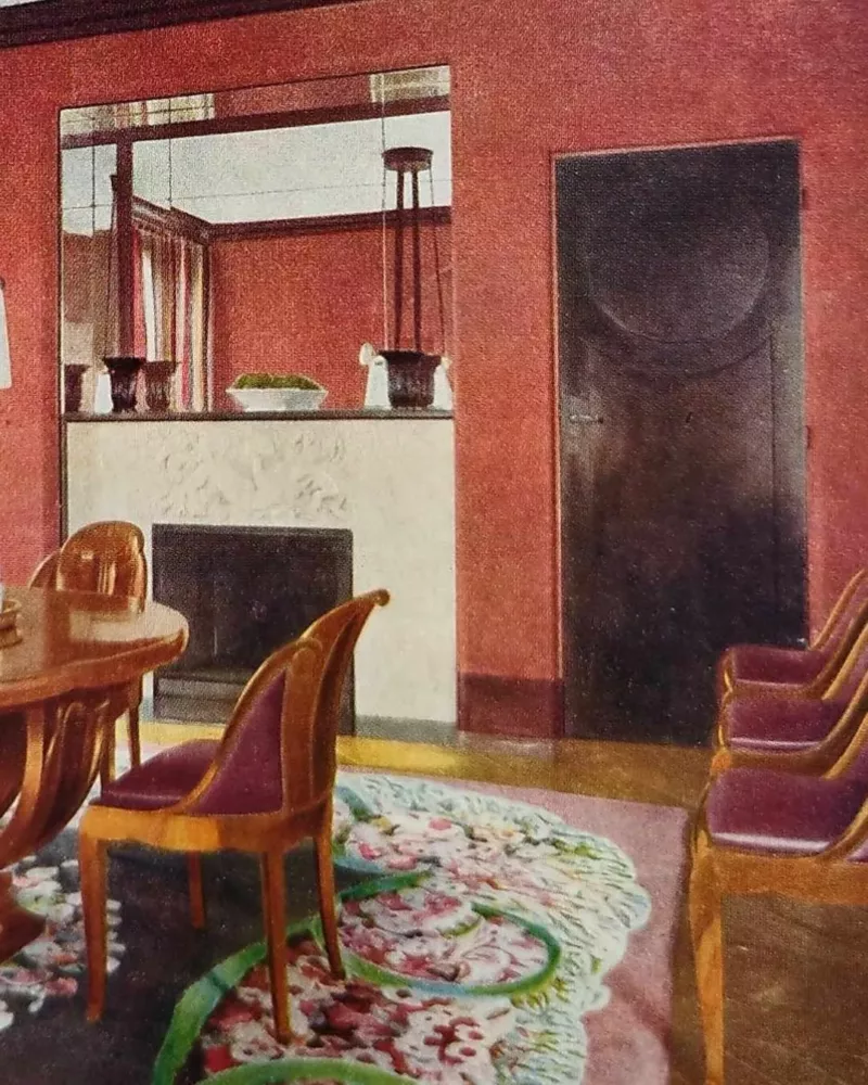 Ameublement et intérieurs modernes, planche décorative 1930 – détail de la planche ancienne