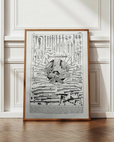 Armes, planche historique originale vers 1950