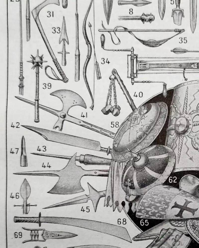 armes-a13.jpg Armes, planche historique originale vers 1950 – détail de la planche ancienne
