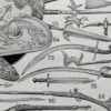 Armes, planche historique originale vers 1950
